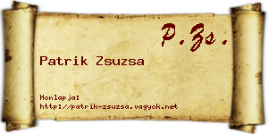 Patrik Zsuzsa névjegykártya